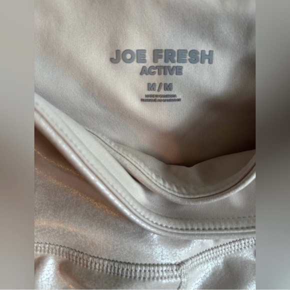 NWT Joe Fresh Metallic Crossover Leggings in Champagne Women's Size Medium - Picture 6 of 8